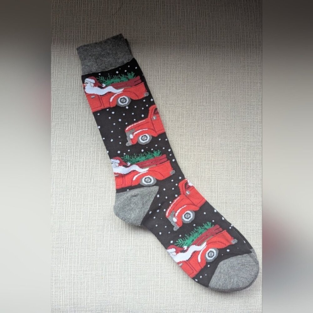 Brand New Christmas Socks - Santas Red Truck
